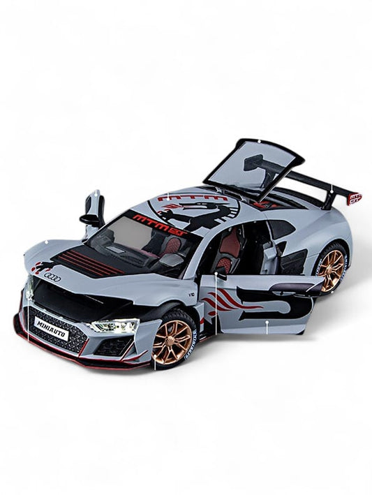 Audi R8 Metal Diecast Car 1:24 Scale - White Luxury Model | NX-N-24 - Toyloft