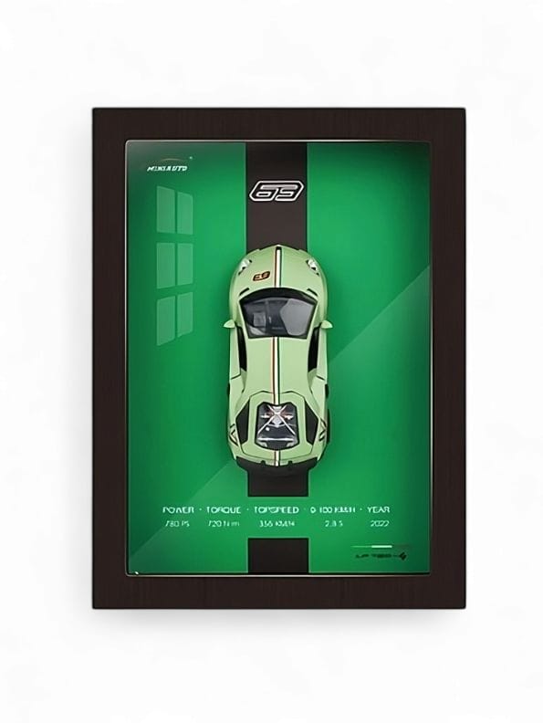 3D Car Frame: 1:32 Model Poster with Acrylic Glass & Frame – Toyloft