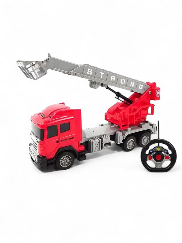 FireStorm Climb & Spin RC Fire Truck Toy with 360° Rotatable Telescopic Ladder – Kids' Rescue Engine