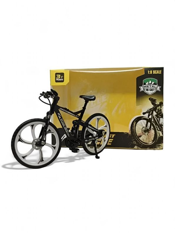 Mini Trail Riders: 1:8 Scale Die Cast Alloy Off-Road Bicycles for Kids – Durable Metal Miniature Bikes