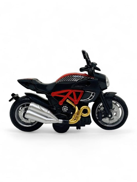 Red - Die-Cast Dazzle Motorbike Toy with Lights & Music | Interactive Motorcycle for Kids.