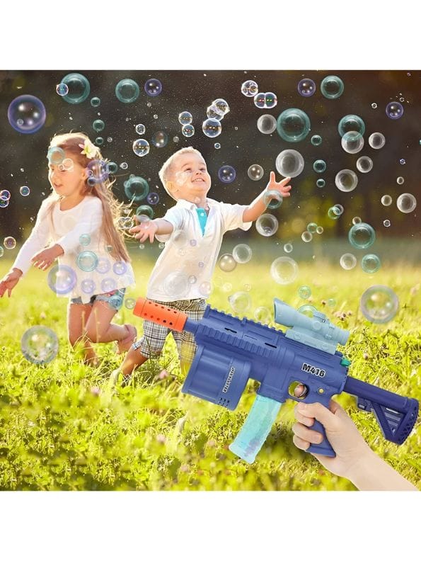 M416 3-in-1 Soft Bullet Toy Gun for Kids – Bubble Maker, Soft Bomb Launcher & 8 Foam Bullets | Fun Blaster Toy