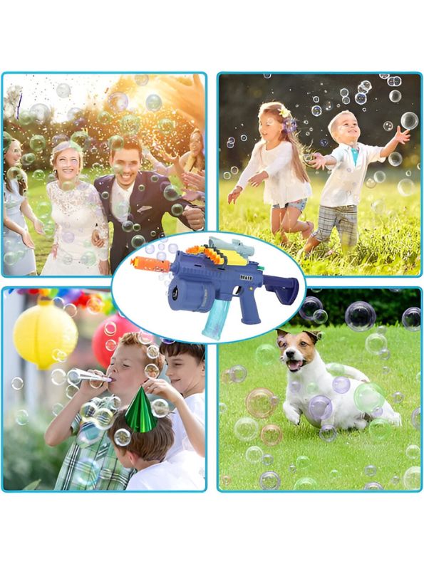 M416 3-in-1 Soft Bullet Toy Gun for Kids – Bubble Maker, Soft Bomb Launcher & 8 Foam Bullets | Fun Blaster Toy