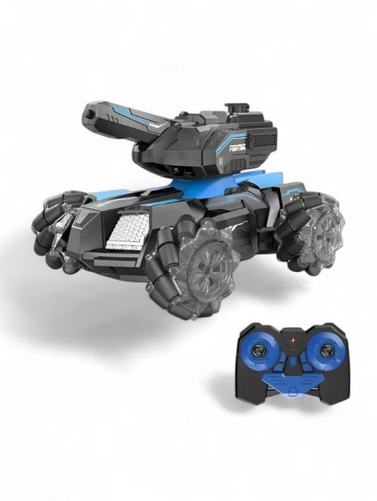 Army Amphibious RC Tank Toy – 360° Remote Control Vehicle Water Spray Shooting Kids.