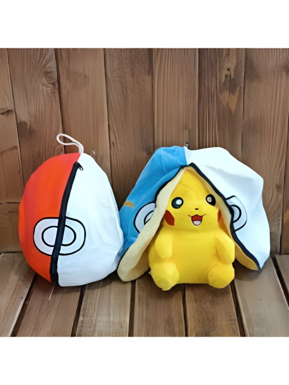 Blue - Ash's Pikachu Stuffed Animal with Hat | Adorable Pokemon Soft Plush Toy Kids LMI15156