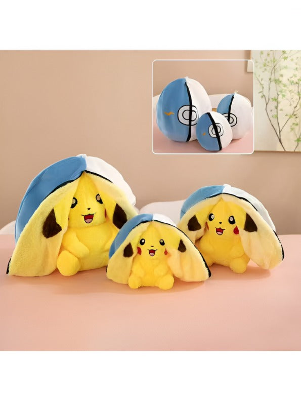 Blue - Ash's Pikachu Stuffed Animal with Hat | Adorable Pokemon Soft Plush Toy Kids LMI15156