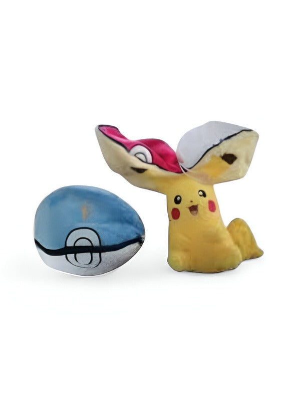 Blue - Ash's Pikachu Stuffed Animal with Hat | Adorable Pokemon Soft Plush Toy Kids LMI15156