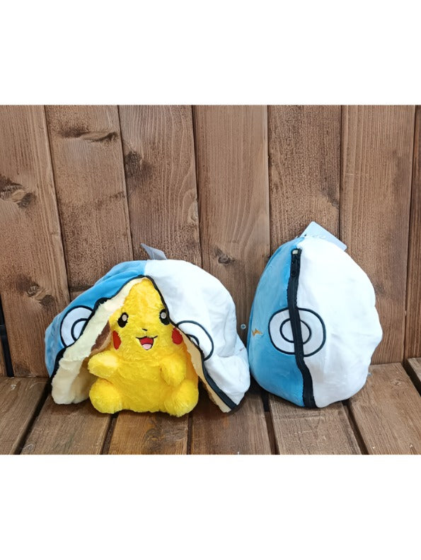 Blue - Ash's Pikachu Stuffed Animal with Hat | Adorable Pokemon Soft Plush Toy Kids LMI15156