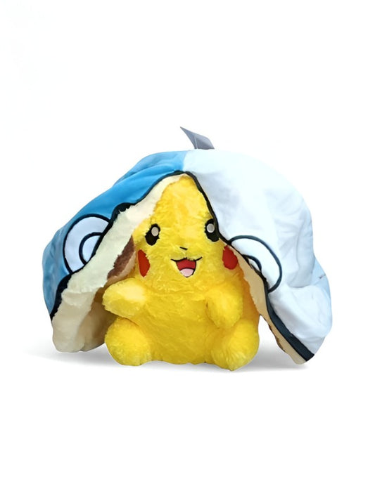 Blue - Ash's Pikachu Stuffed Animal with Hat | Adorable Pokemon Soft Plush Toy Kids LMI15156