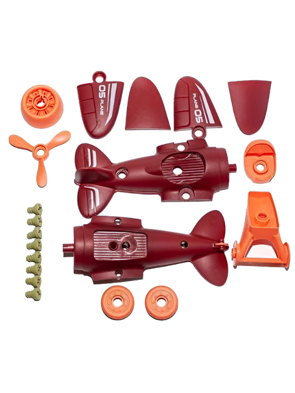 Wheels DIY Assembly Toy Vehicle Set – Helicopter, Airplane & Motorcycle with Screwdriver LMI14896.