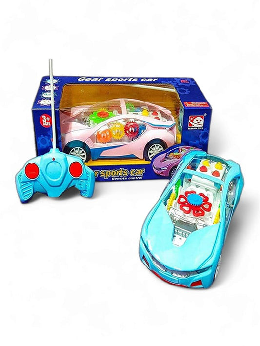 Wheels Remote Control Car Flash Lights, Sound Effect For Kids - Blue (L-99) - Toyloft