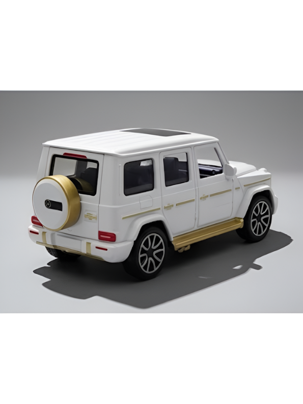 White G-Wagon Style Remote Control SUV Toy Car for Kids – 27MHz 2-Channel R/C Vehicle with Forward & Reverse Remote TV5495