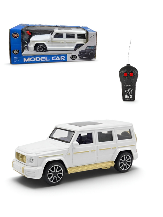 White G-Wagon Style Remote Control SUV Toy Car for Kids – 27MHz 2-Channel R/C Vehicle with Forward & Reverse Remote TV5495
