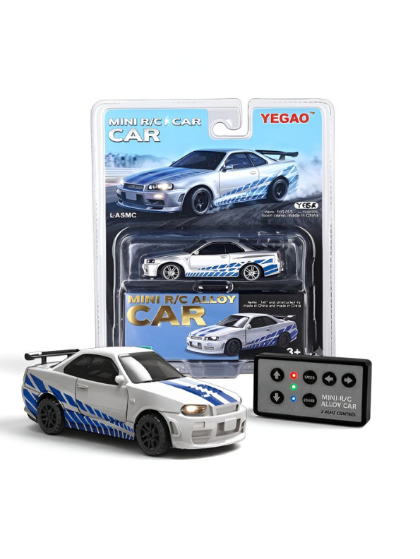 Mini Nissan Alloy RC Drift Car - 2.4GHz High-Speed Rechargeable Remote Control Street Racing Toy MD588issan