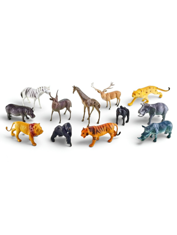 Wild Animal Figures Toy Set – Plastic Jungle Safari Animal Toys LMI16305.