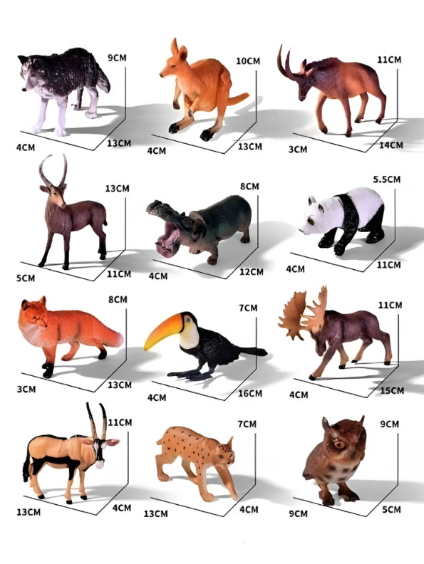 Wild Forest Animal Figures Toy Set LMI13898.