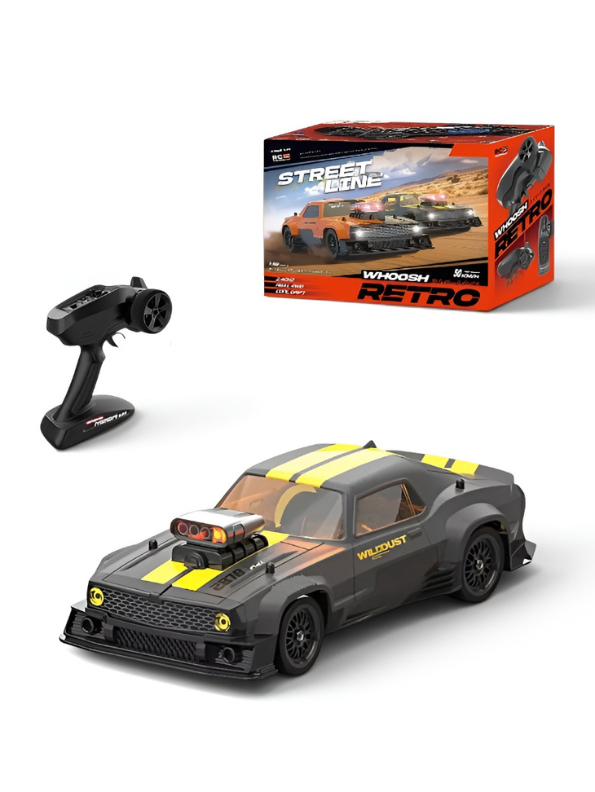 Wilddust Retro 50 km/h 4WD 1:16 Scale Yellow High-Speed RC Drift Car with ESP Gyro TV6327