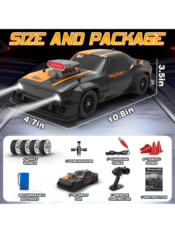 Wilddust Retro 50 km/h 4WD 1:16 Scale High-Speed RC Drift Car with ESP Gyro TV6327