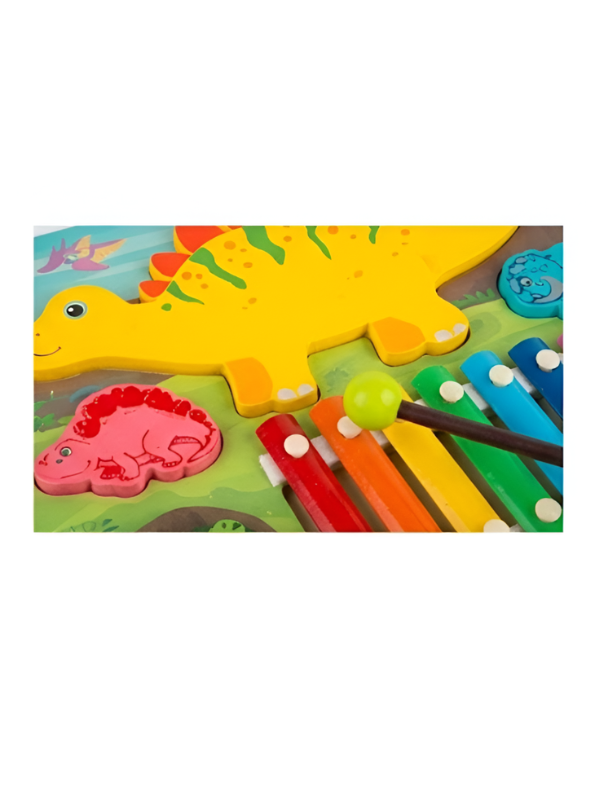 Wooden Dinosaur Xylophone Musical Toy & Peg Puzzle TV7049.