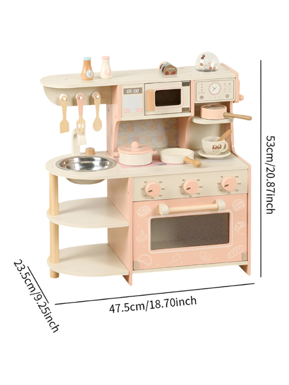 Wooden Pretend Play Kitchen Set with Accessories MD687