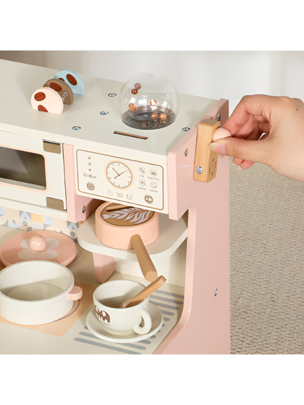 Wooden Pretend Play Kitchen Set with Accessories MD687