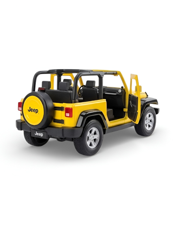 Yellow 1:12 RC Jeep Rubicon – Off-Road Remote Control SUV with Lights & Doors MD1425.