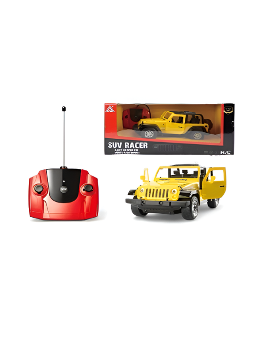 Yellow 1:12 RC Jeep Rubicon – Off-Road Remote Control SUV with Lights & Doors MD1425.