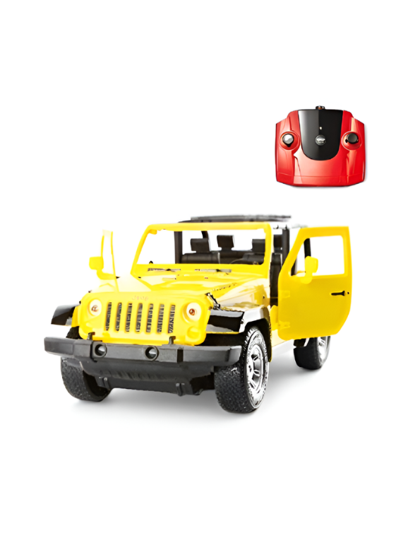 Yellow 1:12 RC Jeep Rubicon – Off-Road Remote Control SUV with Lights & Doors MD1425.