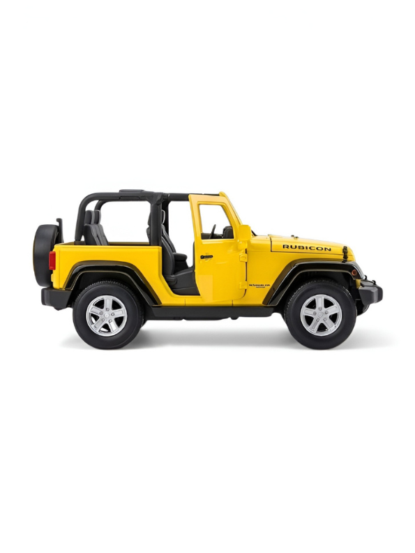Yellow 1:12 RC Jeep Rubicon – Off-Road Remote Control SUV with Lights & Doors MD1425.