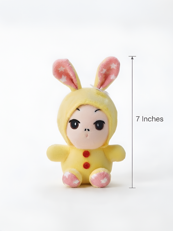 Yellow Bunny Plushie | 7-Inch Stuffed Toy in Rabbit Costume Soft Toy ST11910