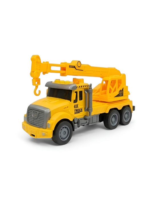 Yellow Construction Toy Truck – Friction Powered Crane & Excavator TV4523.