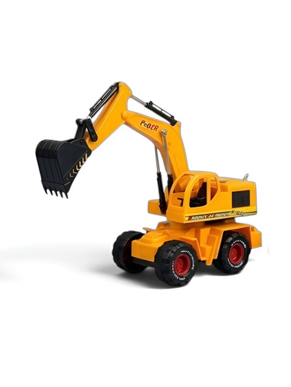 Yellow Remote Control Excavator Toy – 500mAh Rechargeable Construction Vehicle LMI10588