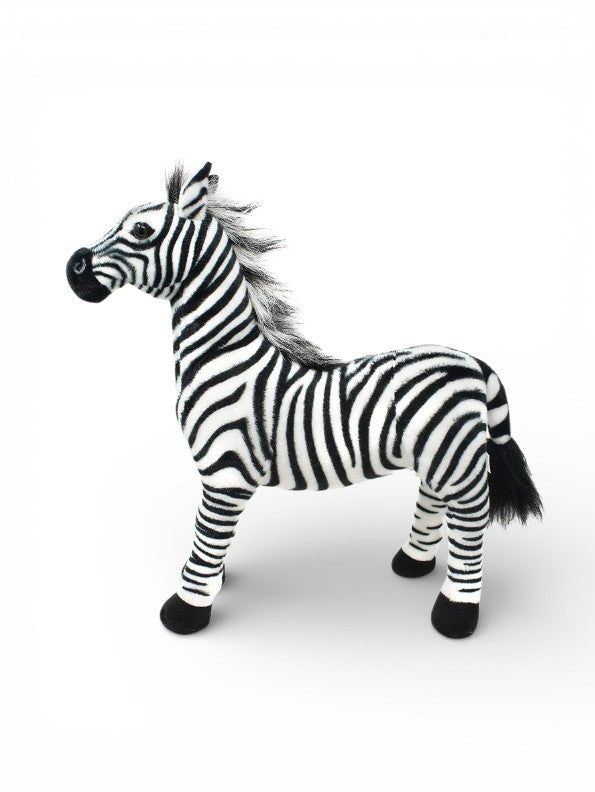 Zebra Plush Toy 40cm - Lifelike Stuffed Animal with Realistic Mane and Stripes ST14981.