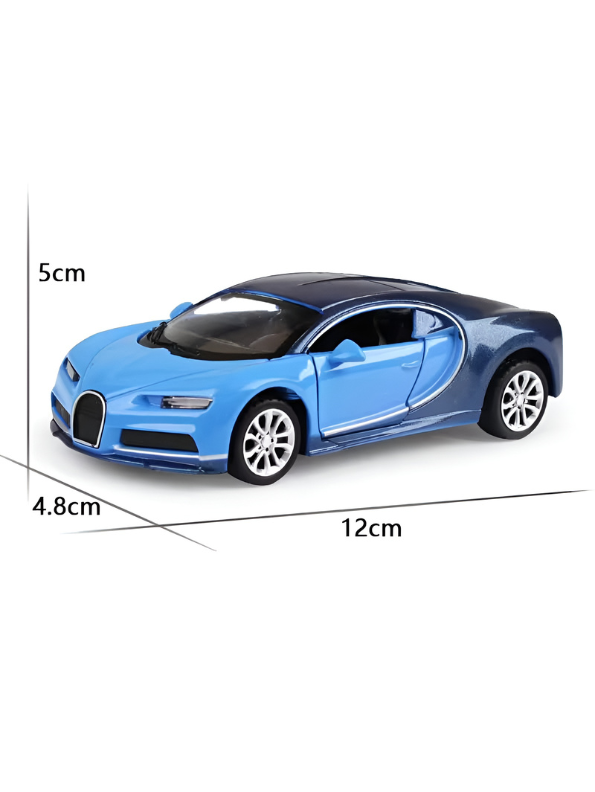 Die-Cast Supercar Collection – Bugatti Chiron & Lamborghini Centenario Model Cars with Openable Doors & Pull-Back Action | 1:36 Scale Premium Metal Die-Cast Toy Vehicles LMI12858