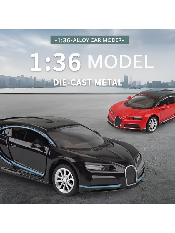 Die-Cast Supercar Collection – Bugatti Chiron & Lamborghini Centenario Model Cars with Openable Doors & Pull-Back Action | 1:36 Scale Premium Metal Die-Cast Toy Vehicles LMI12858