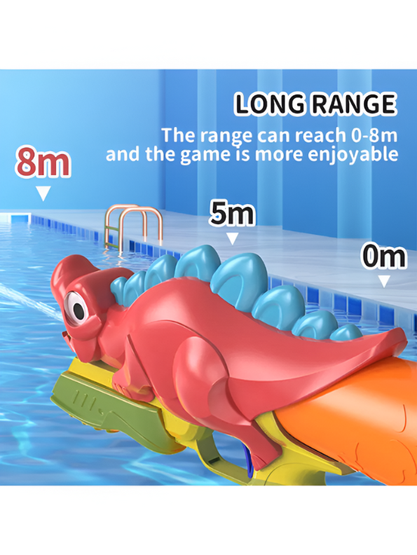 Dinosaur Water Gun for Kids – Fun Dragon-Themed Squirt Toy for Summer Outdoor Play Blue LMI14287.
