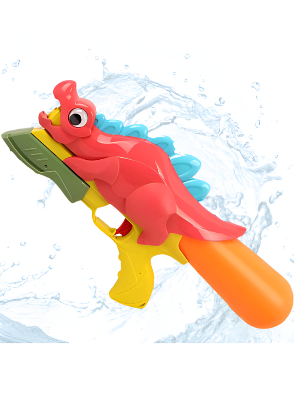 Dinosaur Water Gun for Kids – Fun Dragon-Themed Squirt Toy for Summer Outdoor Play Red LMI14287.