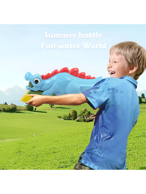 Dinosaur Water Gun for Kids – Fun Dragon-Themed Squirt Toy for Summer Outdoor Play Blue LMI14287.