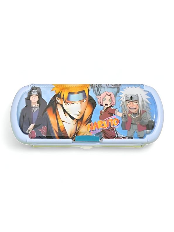 Official Naruto Character Print Pencil Box - Featuring Itachi Uchiha, Naruto Uzumaki, Sakura, and Jiraiya NOVHBC-188562