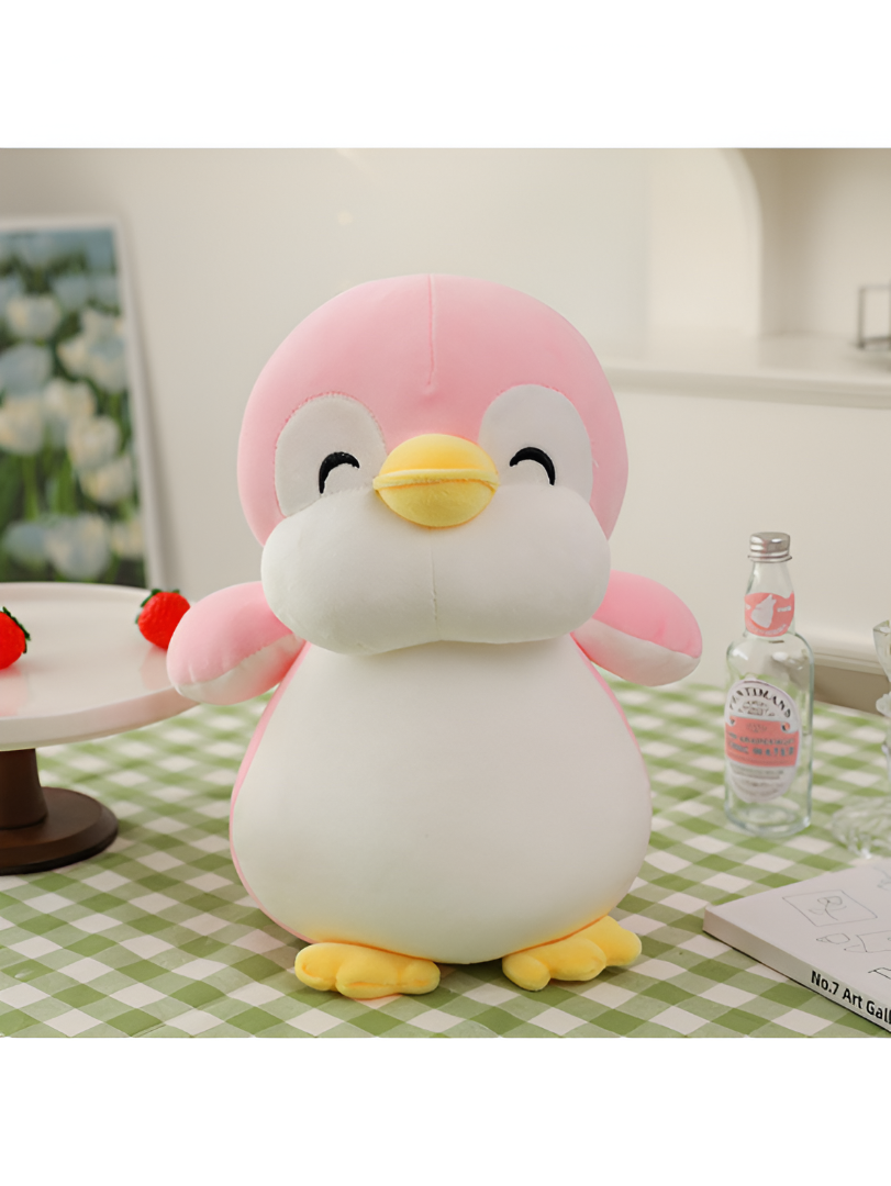 Pink - Happy Waddle Penguin Soft Toy - 7 Inch Plushie for Kids & Adults LMI11604