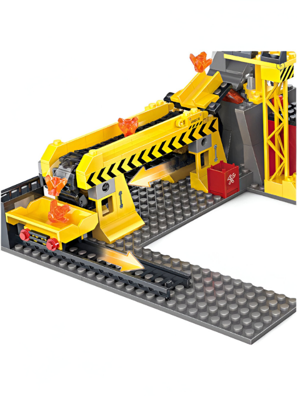 Construction Build Zone Building Block Set - COGO Dump Truck & Drill Vehicle 604 PCS LEGO Set - 3-in-1 Engineering Toy TV5104