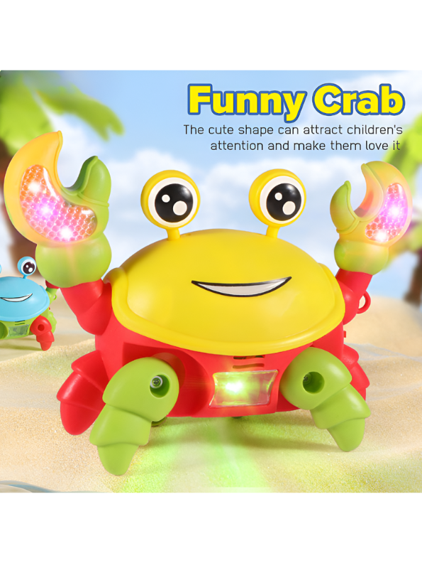 Green - Musical Light-Up Crawling Crab Toy for Babies | Interactive Tummy Time & Developmental Toy – LMI14940