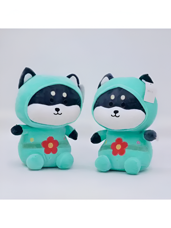 Cute Shiba Inu Dog Plush Toy in Frog Costume | Kawaii Stuffed Animal Soft Toy LMI14146