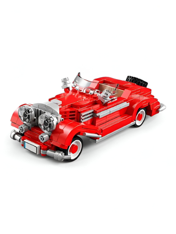 Red Vintage Antique Car LEGO Set | 334 PCS Classic Retro Car Model Building Blocks Kit for Ages 6+  TV3926