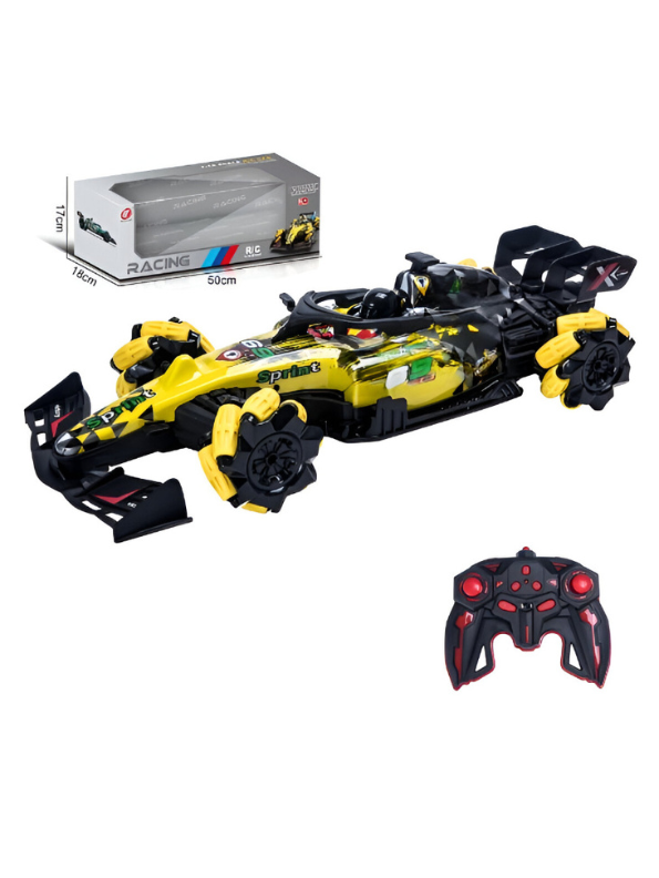 Yellow - High-Speed RC Formula Racing Car Toy | Remote Control Electric Stunt Vehicle for Kids LMI10739