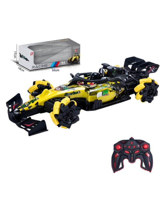 Yellow - High-Speed RC Formula Racing Car Toy | Remote Control Electric Stunt Vehicle for Kids LMI10739