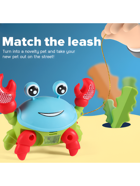 Red - Musical Light-Up Crawling Crab Toy for Babies | Interactive Tummy Time & Developmental Toy – LMI14940
