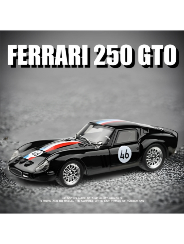 Black - Ferrari 250 GTO – Premium Metal Diecast Collectible Toy | High Simulation Classic Sports Car Model Scale 1:32 TV5397.