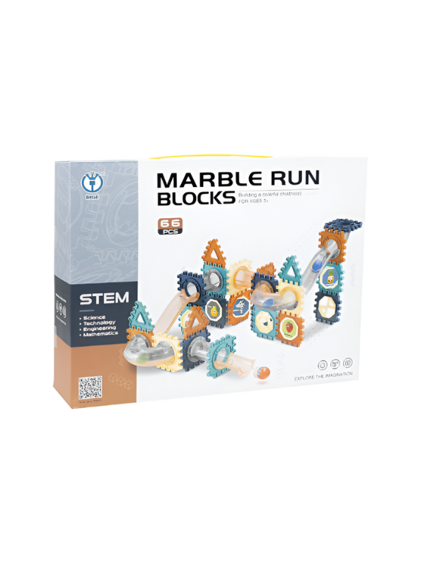 Marble Run Blocks Track Building Block Set - 110 PCS STEM Science Toy LEGO Set - Educational Ball Maze for Kids TV2119