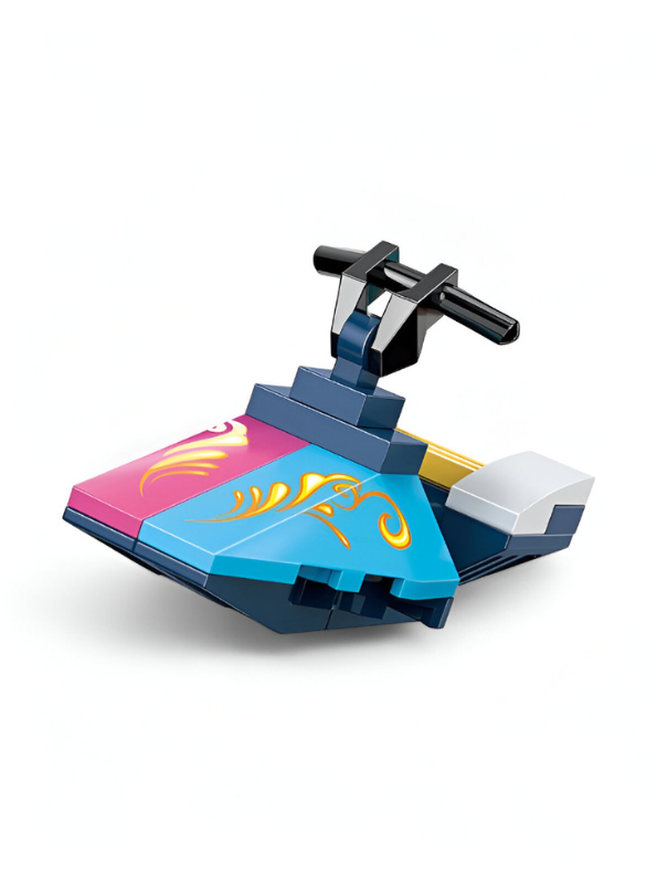 Beach Music Festival Building Block Set - 297 PCS Bon Voyage LEGO Set - Summer Concert Stage & Water Sports Toy TV5634